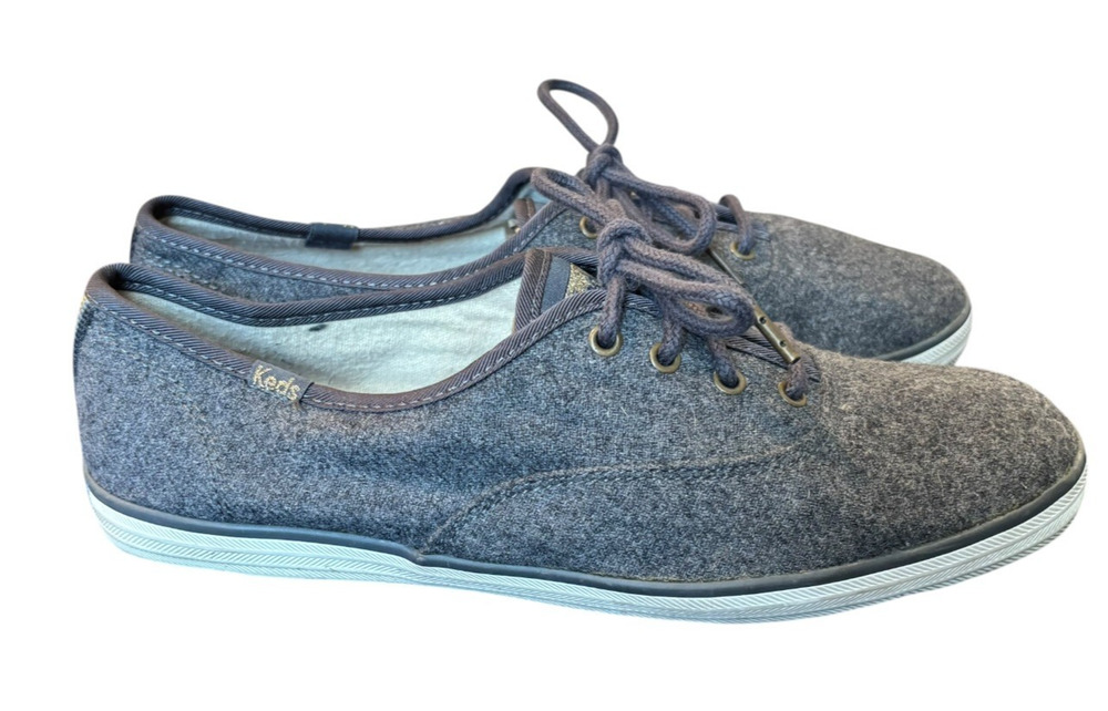 Keds Champion Wool Heather‎ Gray Lace-Up Sneakers Women's US 8.5 WF55623